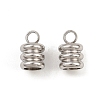 Tarnish Resistant 201 Stainless Steel Cord Ends STAS-R063-27-3