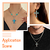  14Pcs 7 Styles Synthetic Turquoise Big Pendants G-TA0001-42-16