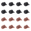 CHGCRAFT 16Pcs 2 Colors Silicone Beads SIL-CA0001-40-1