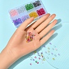 560Pcs 8 Colors Frosted Spray Painted Glass Beads Strands GLAA-YW0001-39-6