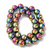 Electroplated Synthetic Magnetic Hematite Beads Strands G-I364-K01-07-2