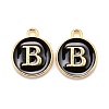 Golden Plated Alloy Charms LS-ENAM-S118-02B-1