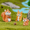 30Pcs 3 Styles PVC Plastic Squirrel Miniature Ornaments DJEW-SP0001-26-6