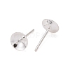 925 Sterling Silver Stud Earring Findings X-STER-K167-027D-S-1