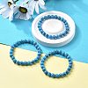 Synthetic Turquoise Jasper Bead Stretch Bracelets X-BJEW-K212-B-022-1
