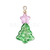Star Transparent Glass Charms PALLOY-JF02751-3