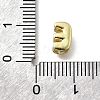 Brass Micro Pave Cubic Zirconia Letter Multi-Strand Links KK-D295-32G-05-3
