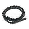 Grade A Natural Black Agate Beads Strands G447-2-5