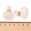 Natural Rose Quartz Perfume Bottle Pendants G-L623-07G-04-3