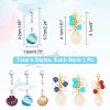  6 Style Cellulose Acetate(Resin) & Cowrie Shell Big Pendants HJEW-NB0001-22-2