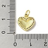 Real 18K Gold Plated Brass Pave Cubic Zirconia Pendants KK-M283-08G-02-3