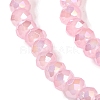Baking Electroplate Glass Beads Strands DGLA-A039-J4mm-B15-3