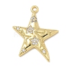 Rack Plating Brass Micro Pave Cubic Zirconia Pendants KK-L224-015G-1