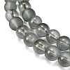 Frosted Transparent Glass Bead Strands GLAA-P065-8mm-12-4