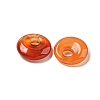 Natural Red Agate Donut/Pi Disc Charms X-G-G142-02P-2