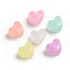 Luminous Acrylic Beads X-TACR-WH0002-13-2