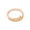 Brass Micro Pave Cubic Zirconia Open Cuff Rings RJEW-R146-05A-KCG-3