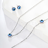 Evil Eye Stainless Steel Stud Earring & Bracelets & Necklaces Set LS-LY5157-1-1