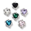 Rack Plating Alloy Rhinestone Charms PALLOY-F311-23P-1