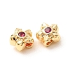 Brass Pave Cubic Zirconia Spacer Beads KK-F942-26G-03-2