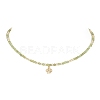 Brass Clover Pendant Necklace NJEW-JN04325-01-5