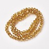 Electroplate Transparent Glass Beads Strands EGLA-A034-T4mm-T06-2