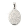 Non-Tarnish 304 Stainless Steel Pendants STAS-C102-09A-P-1
