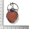 Natural Red Jasper & Amethyst Big Pendants G-A221-04E-3