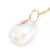Crystal Chandelier Glass Teardrop Pendant Decorations HJEW-D029-02G-C-5