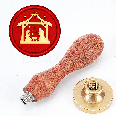 Christmas Wax Seal Stamp Set AJEW-WH0208-1310-1