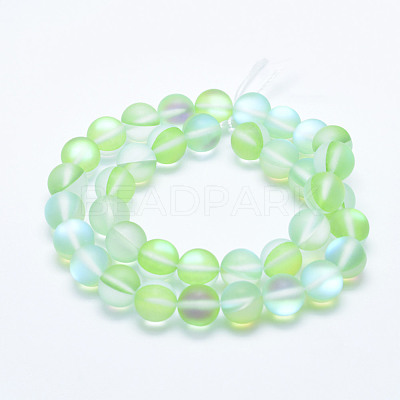 Synthetic Moonstone Beads Strands X-GLAA-K021-06-6mm-1