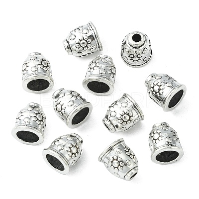 Apetalous Alloy Cord End Caps TIBEB-0672-AS-RS-1