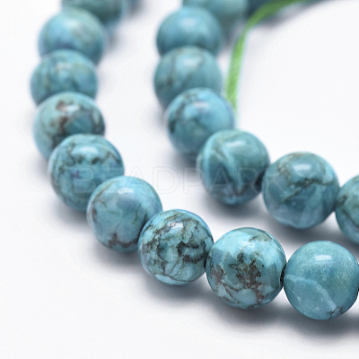 Natural Marble Beads Strands X-G-K211-6mm-E-1
