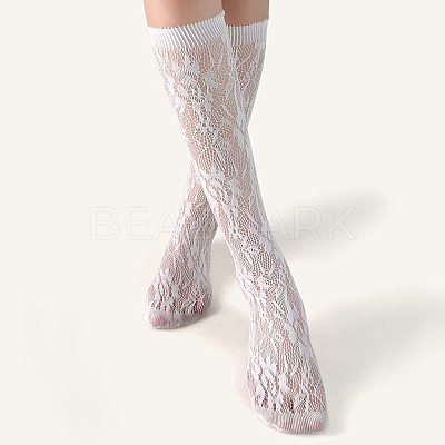 Nylon Calf Long Socks for Women Girls AJEW-WH20006-235B-1