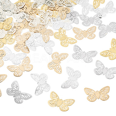 100Pcs 4 Colors Iron Pendants IFIN-TA0001-70-1