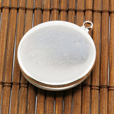 25mm Transparent Clear Domed Glass Cabochon Cover for Brass Photo Pendant Making KK-X0021-NF-1