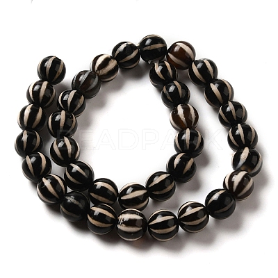 Tibetan Style dZi Beads Strands TDZI-NH0001-A01-02-1