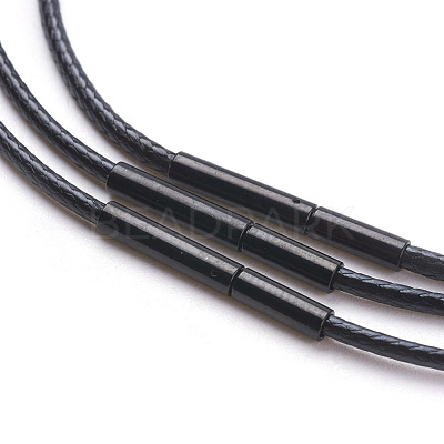 Waxed Cotton Cord Necklace Making MAK-G003-05C-1
