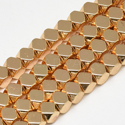 Electroplate Non-magnetic Synthetic Hematite Beads Strands G-Q465-31KC-1