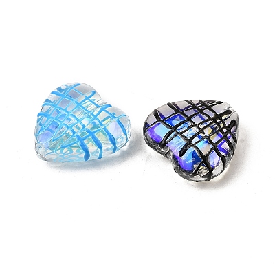 Transparent Glass Enamel Beads GLAA-S388-01-1