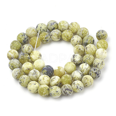 Natural Yellow Turquoise(Jasper) Beads Strands G-T106-299-1