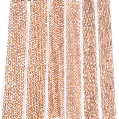 Electroplate Glass Beads Strands EGLA-A044-T1mm-L20-1
