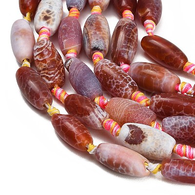 Dyed & Heated Natural Fire Crackle Agate Beads Strands GG-CBAB9C6-A01-02-1