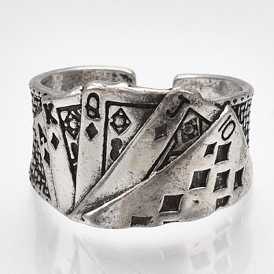 Alloy Cuff Finger Rings X-RJEW-T006-23-1