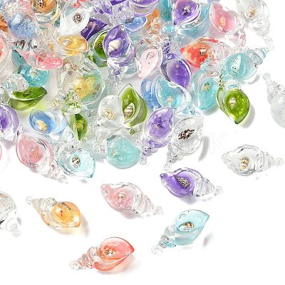 Luminous Transparent Resin Pendants RESI-Z038-02-1