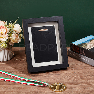 Rectangle Wood Medal Display Frame AJEW-WH0348-322B-1