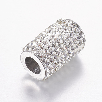 304 Stainless Steel Rhinestone Magnetic Clasps X-RB-K005-01-1
