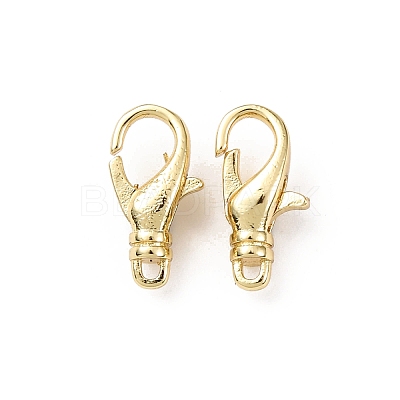 Brass Lobster Claw Claps KK-K408-13G-1