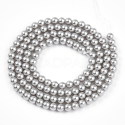 Baking Paint Pearlized Glass Pearl Bead Strands HY-N002-3mm-A03-1