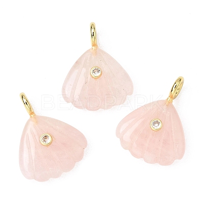 Natural Rose Quartz Carved Pendants X-G-C282-05H-1